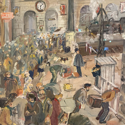 Mowillar Busy Street Scene Artwork