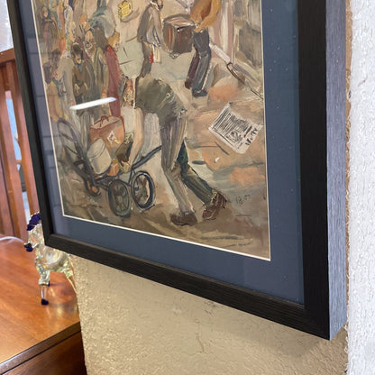 Mowillar Busy Street Scene Artwork