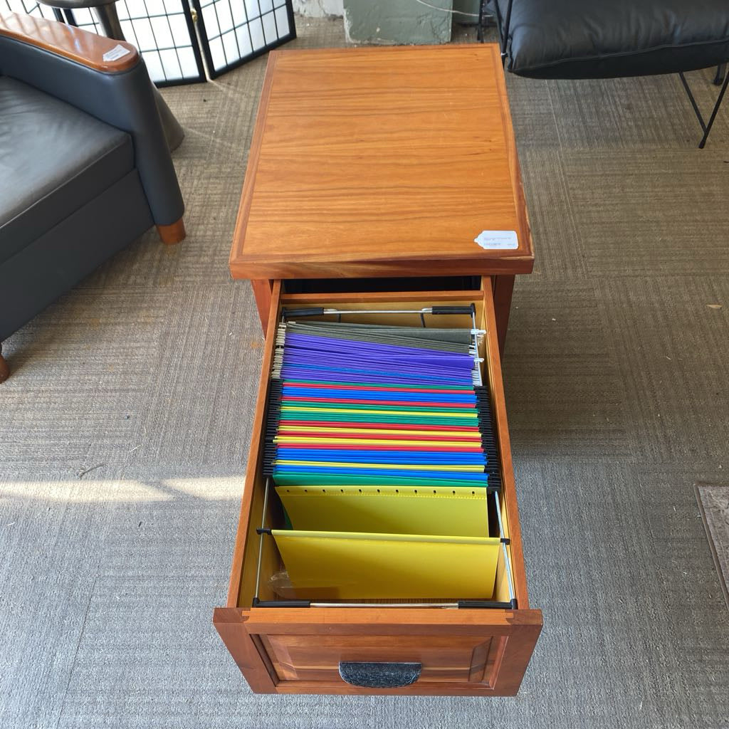 Warm Wood Two Drawer File Cabinet