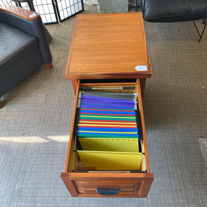 Warm Wood Two Drawer File Cabinet