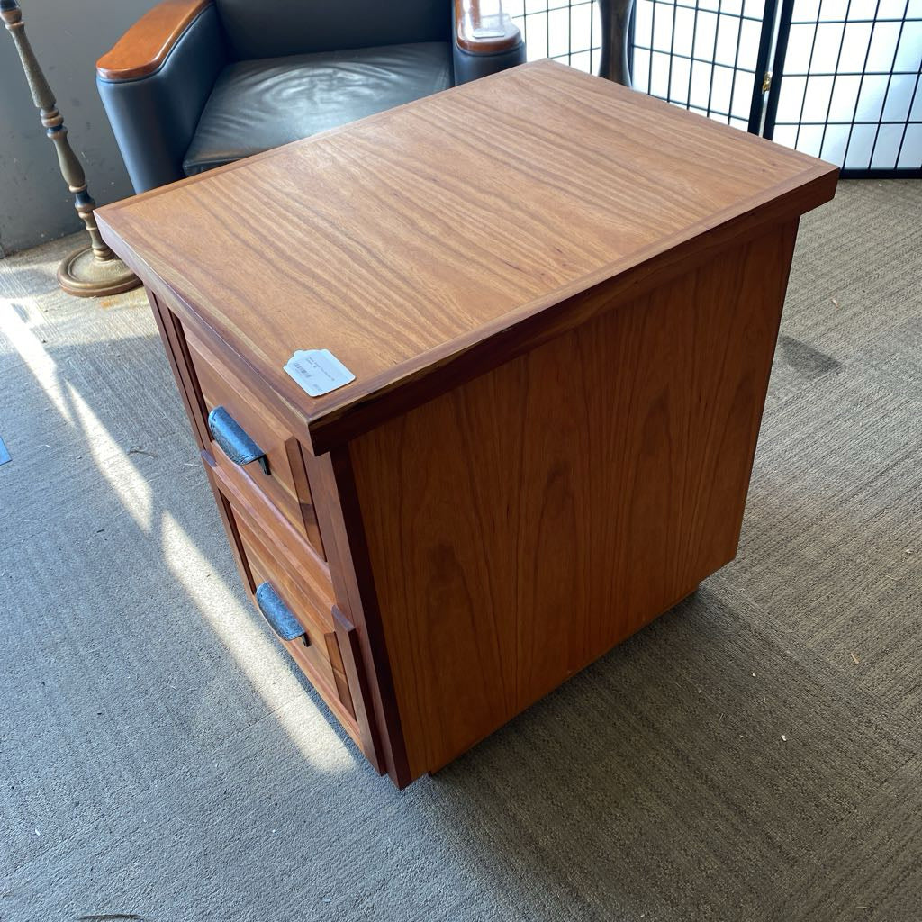 Warm Wood Two Drawer File Cabinet