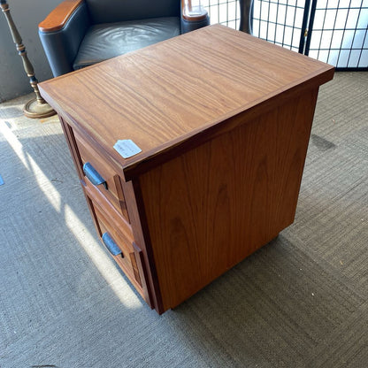Warm Wood Two Drawer File Cabinet