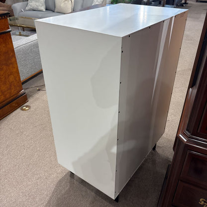 Modern White 5 Drawer Highboy