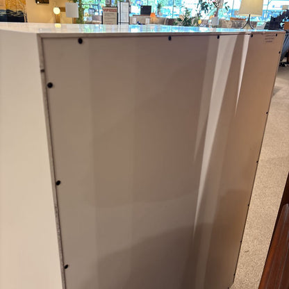 Modern White 5 Drawer Highboy