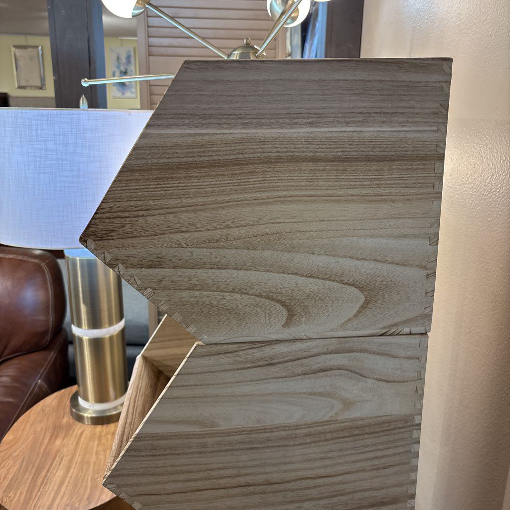 Light Wood Stacking Storage Boxes