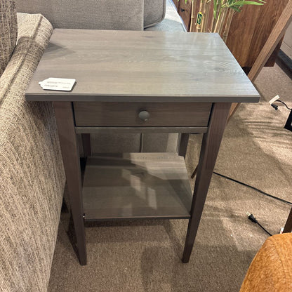 Contemporary One Drawer Grey Nightstand