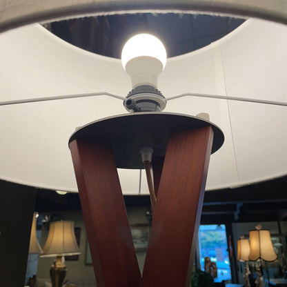 Walnut Tripod Floor Lamp