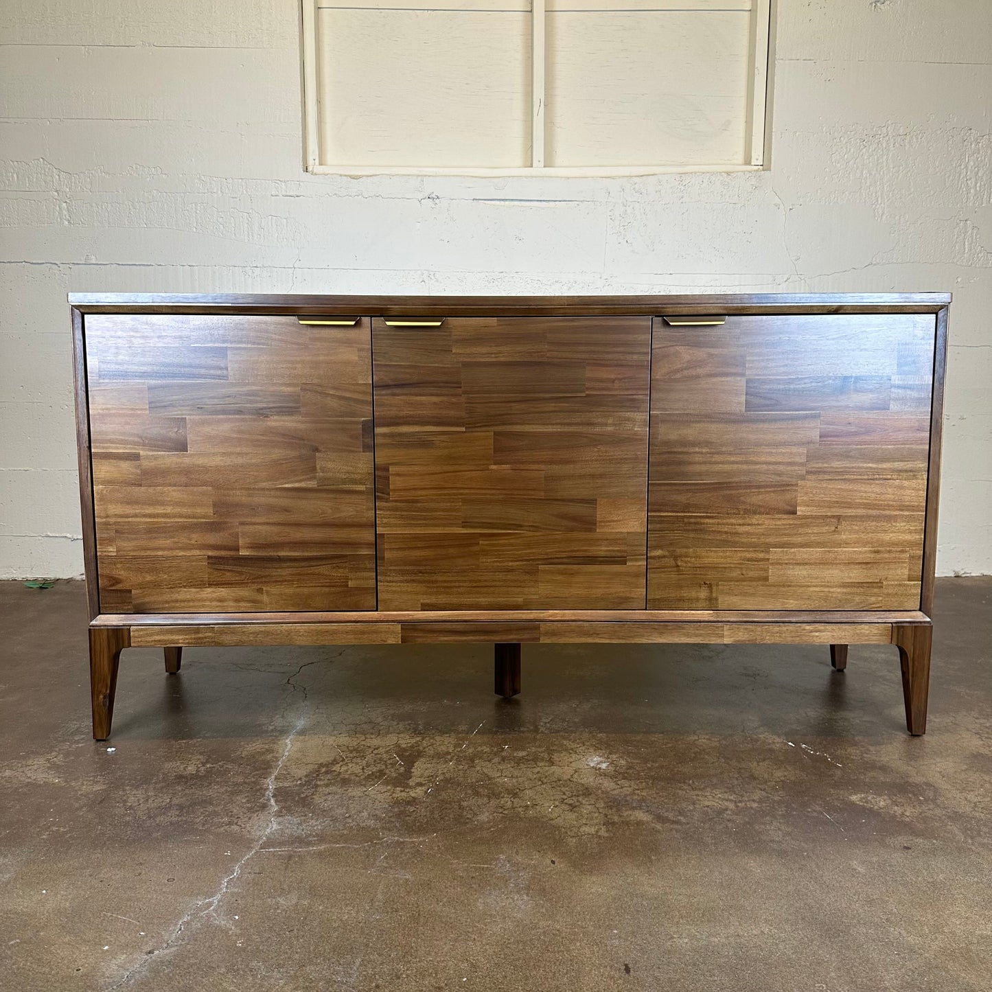Staggered Plank Walnut Sideboard
