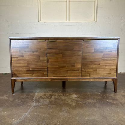 Staggered Plank Walnut Sideboard