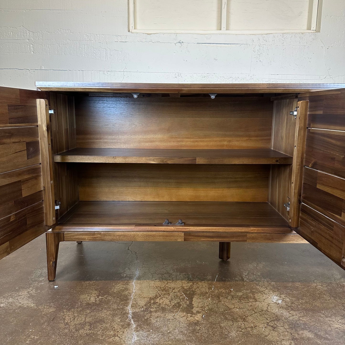 Staggered Plank Walnut Sideboard