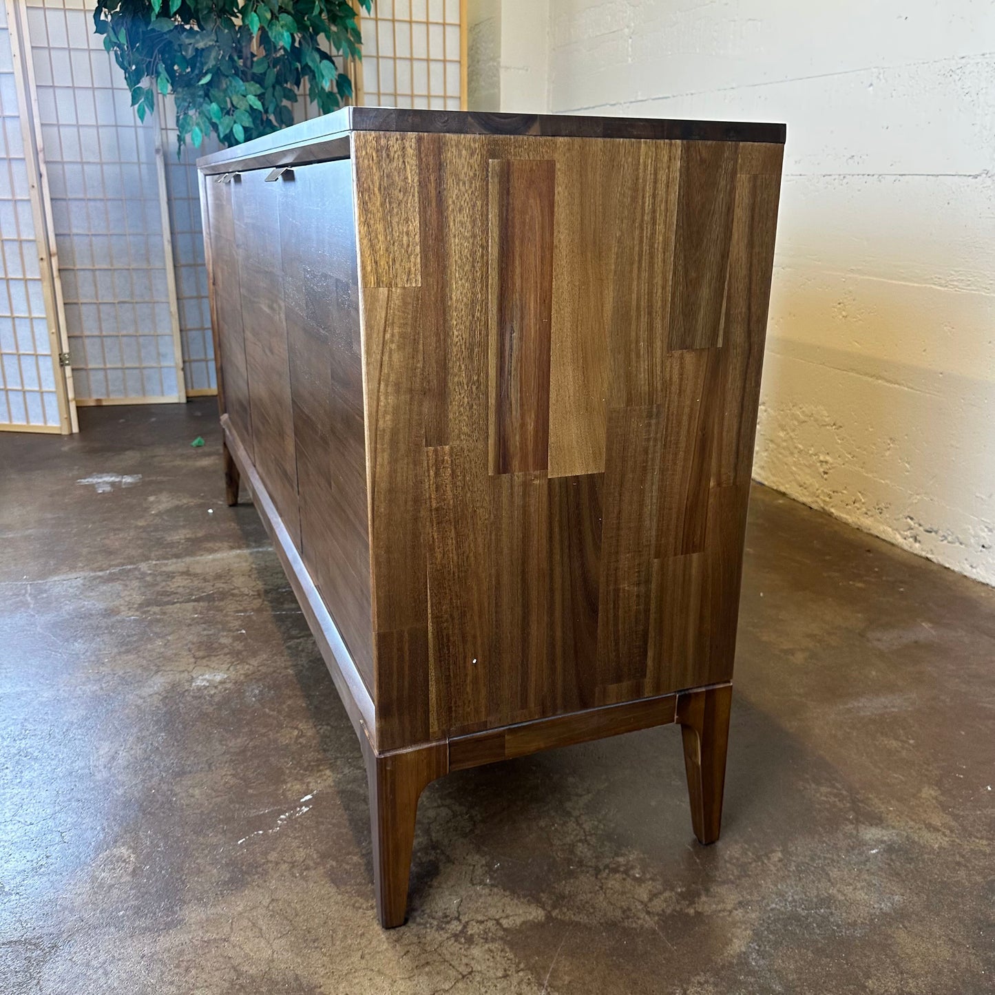 Staggered Plank Walnut Sideboard