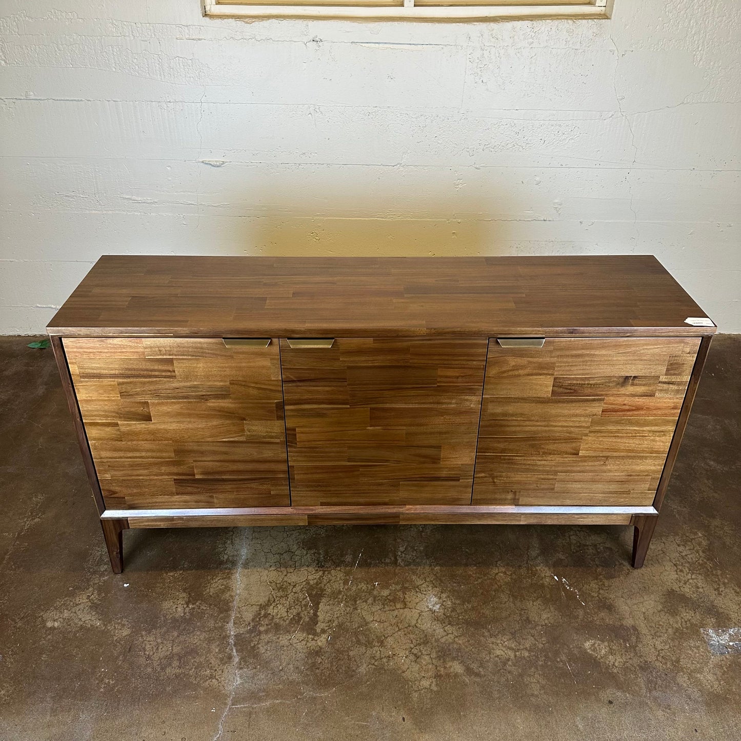 Staggered Plank Walnut Sideboard