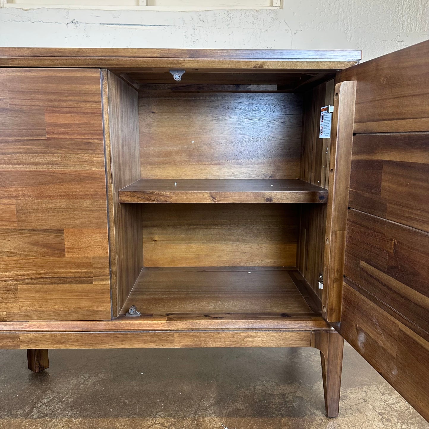 Staggered Plank Walnut Sideboard
