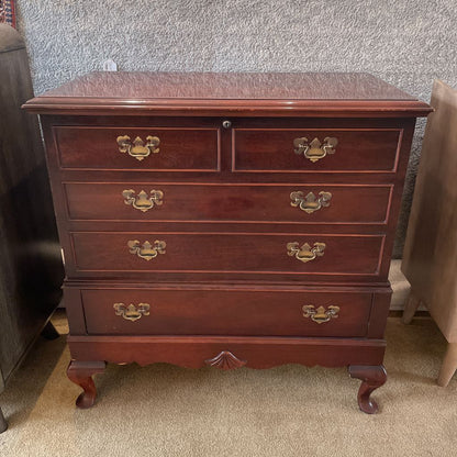 1940's Lane Lift Top Chest of Drawers w/ Cabriole Feet