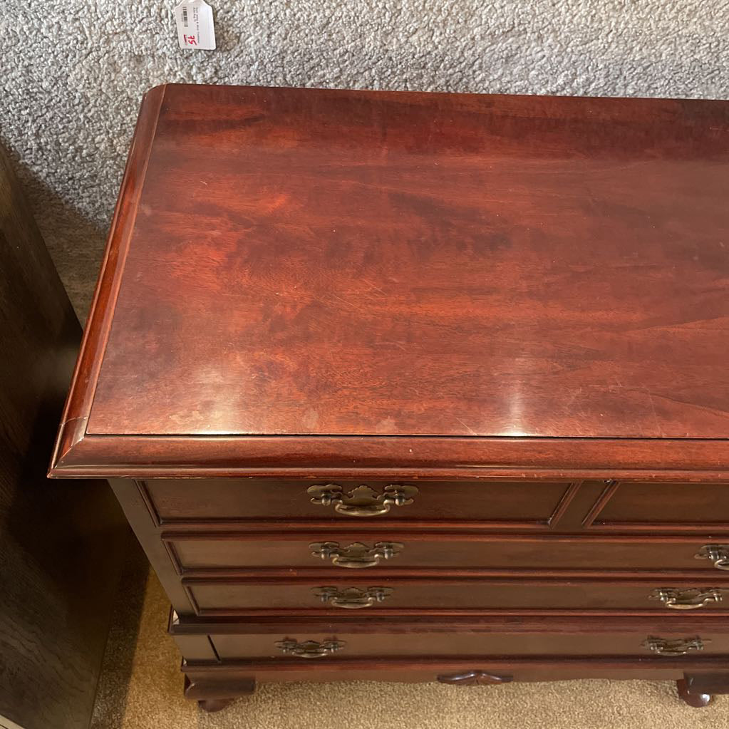 1940's Lane Lift Top Chest of Drawers w/ Cabriole Feet