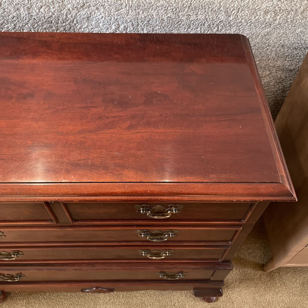 1940's Lane Lift Top Chest of Drawers w/ Cabriole Feet