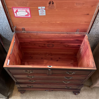 1940's Lane Lift Top Chest of Drawers w/ Cabriole Feet