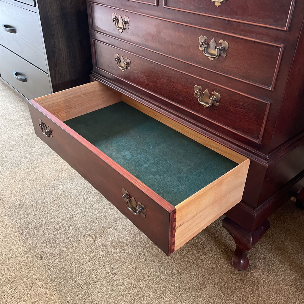 1940's Lane Lift Top Chest of Drawers w/ Cabriole Feet