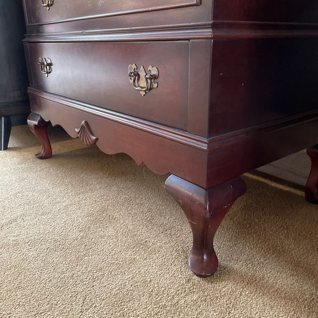 1940's Lane Lift Top Chest of Drawers w/ Cabriole Feet