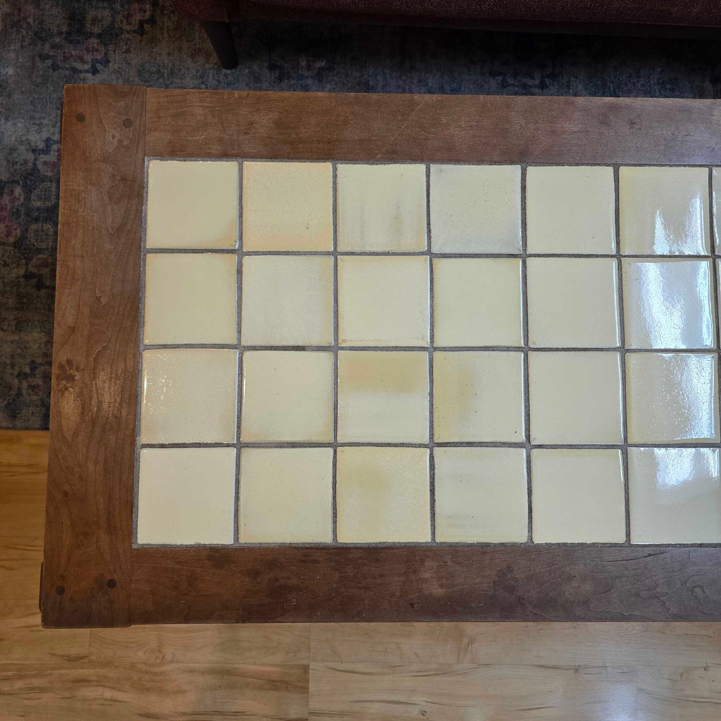Stickley Mission Style Beige Tile Top Coffee Table