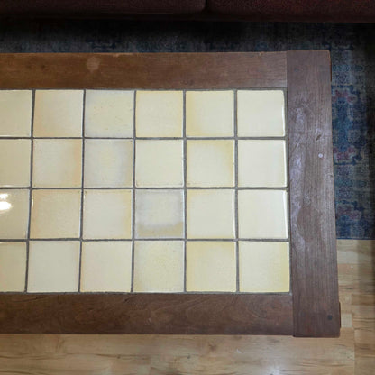 Stickley Mission Style Beige Tile Top Coffee Table