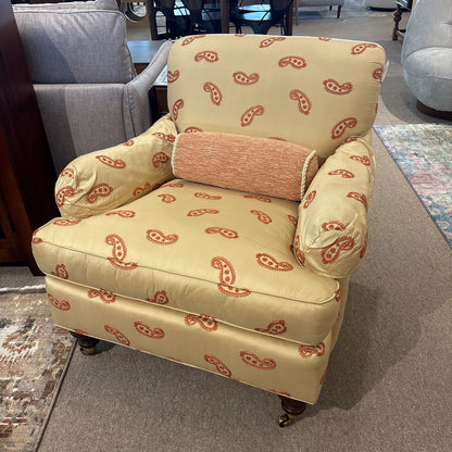 Drexel Heritage Silk Floral Pattern Accent Chair