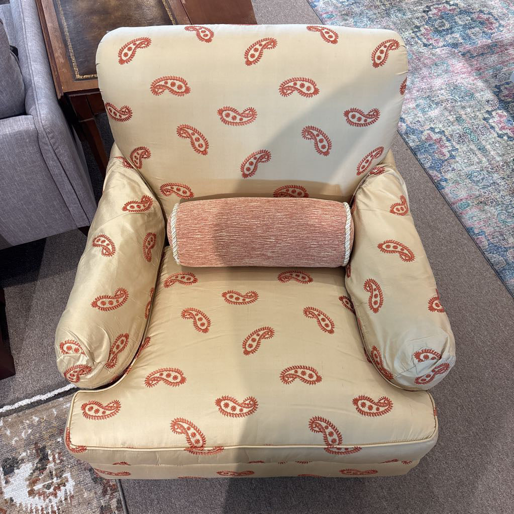 Drexel Heritage Silk Floral Pattern Accent Chair