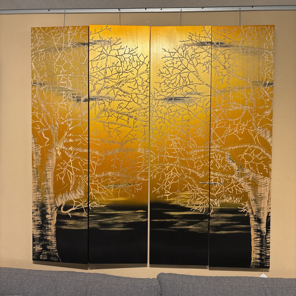 Asian Style Carved Panel Art