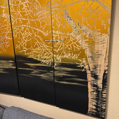 Asian Style Carved Panel Art