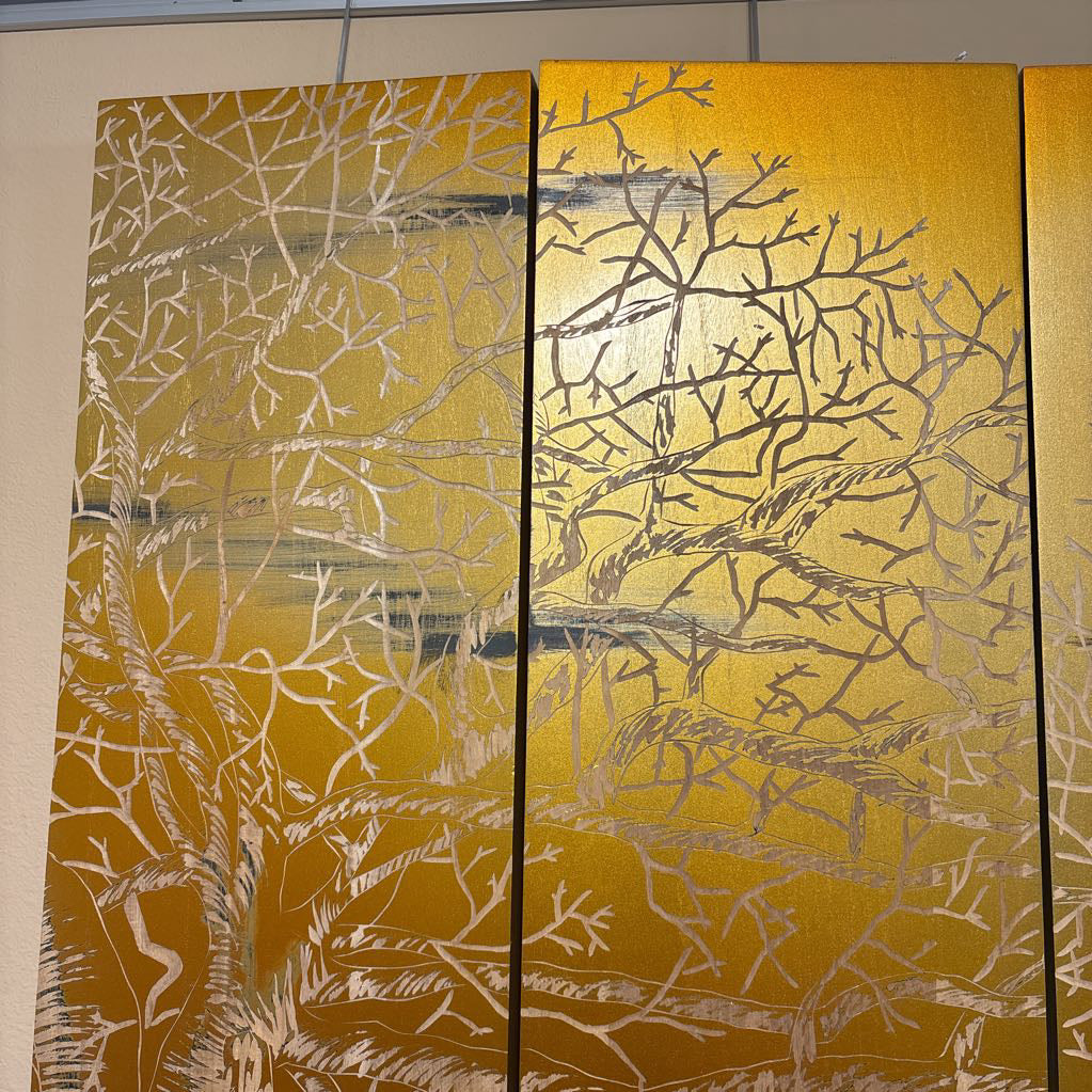 Asian Style Carved Panel Art