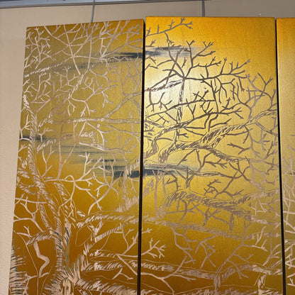 Asian Style Carved Panel Art