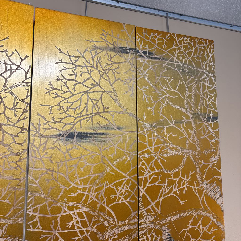 Asian Style Carved Panel Art