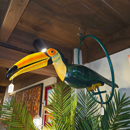 SERGIO BUSTAMANTE Artist Proof Papier Mache Toucan w. Round Perch