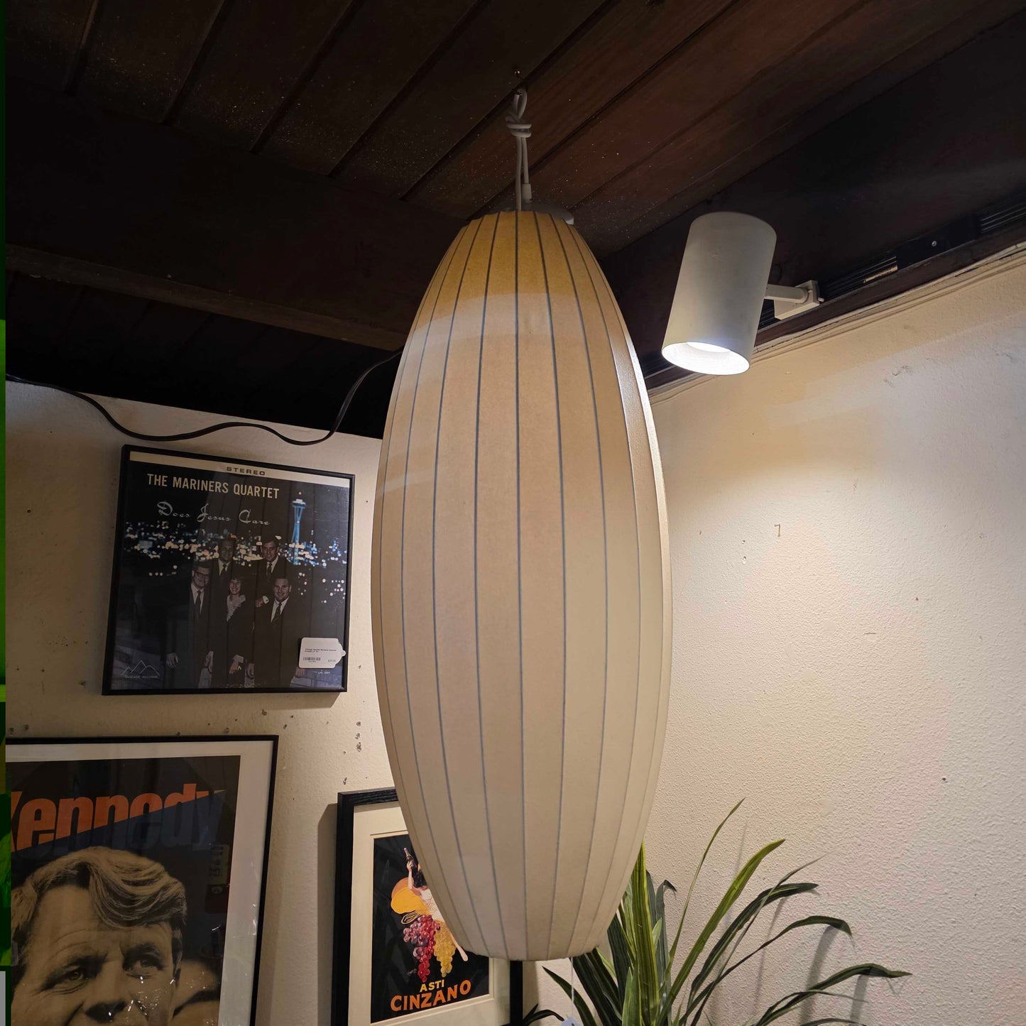 Vint. GEORGE NELSON Pendant Cigar Bubble Lamp