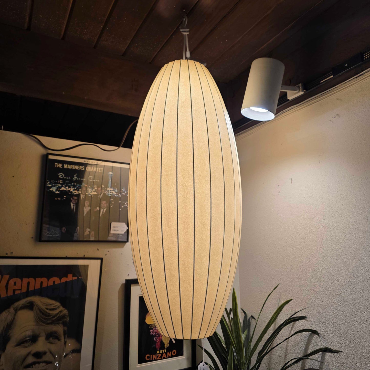 Vint. GEORGE NELSON Pendant Cigar Bubble Lamp