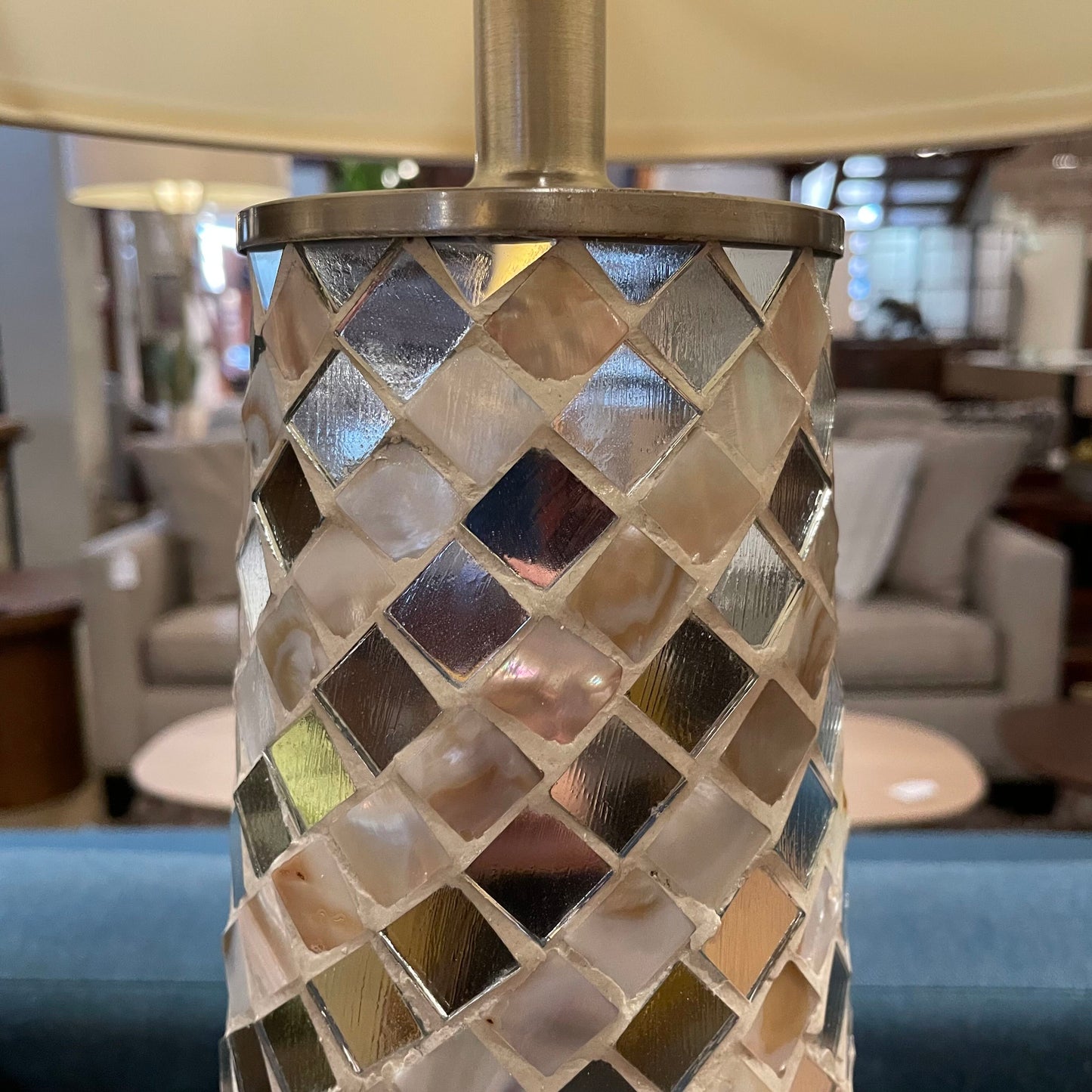 Mirrored Mosaic Table Lamp