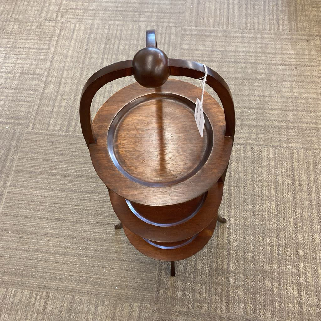 Three Tier Wood Dessert Stand