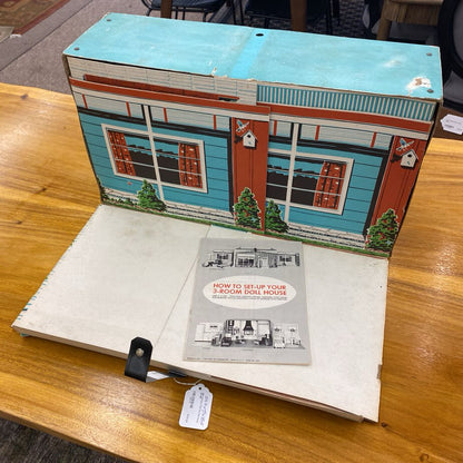 Mid Century Fold Out Doll House Kit (AS IS)
