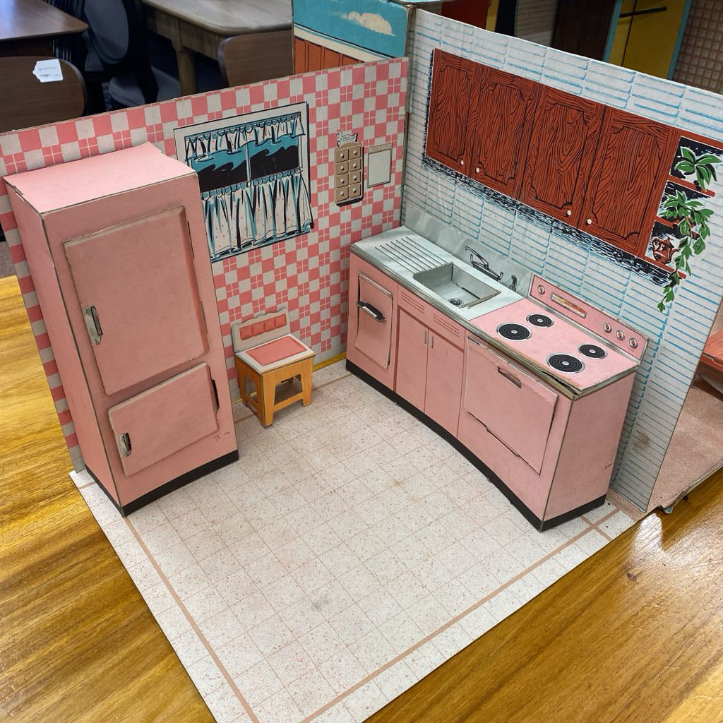 Mid Century Fold Out Doll House Kit (AS IS)