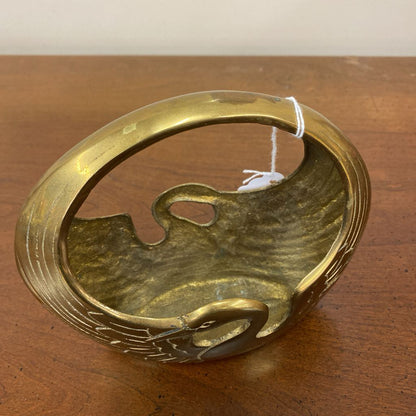 Brass Deco Style Swan Vase