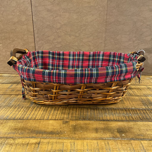 Flannel Lined Basket w/ Handles SMALLS