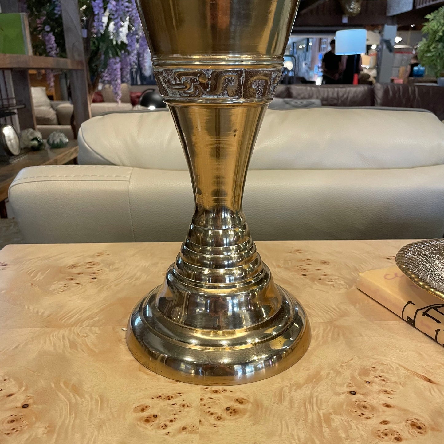 Korean Brass Urn Lamp