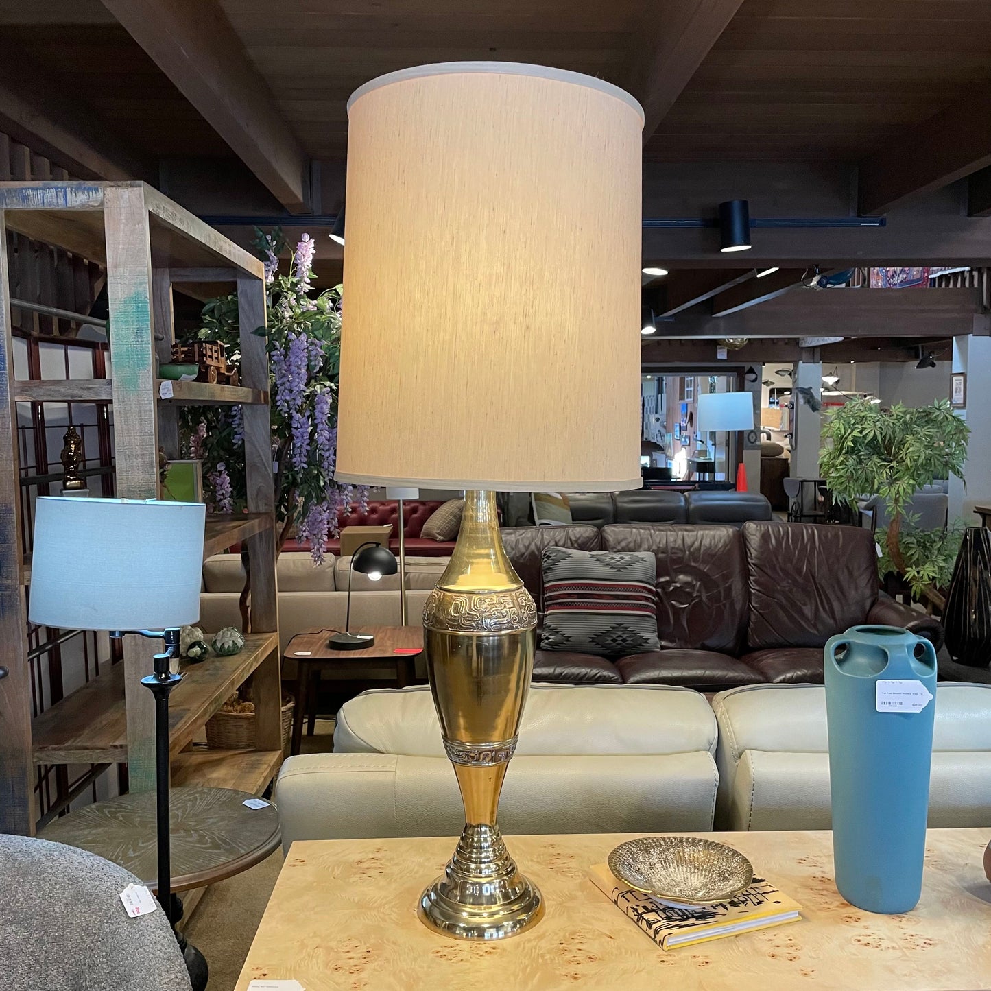 Korean Brass Urn Lamp