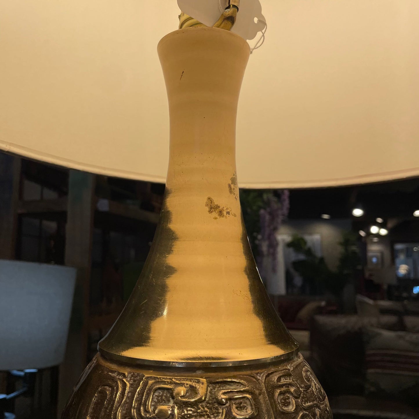 Korean Brass Urn Lamp