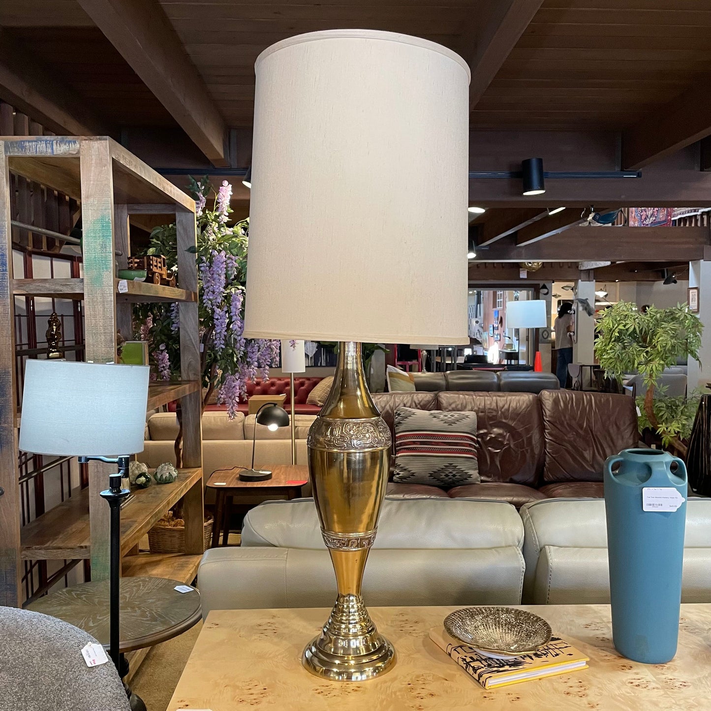 Korean Brass Urn Lamp