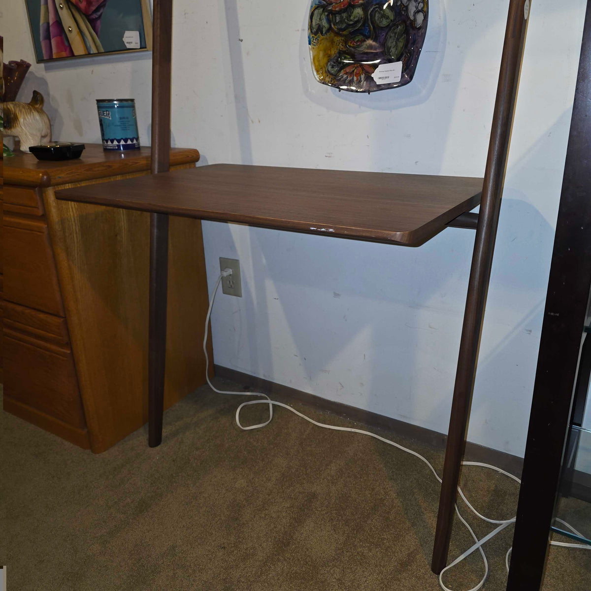 DWR Walnut Folk Ladder Desk/Bookshelf