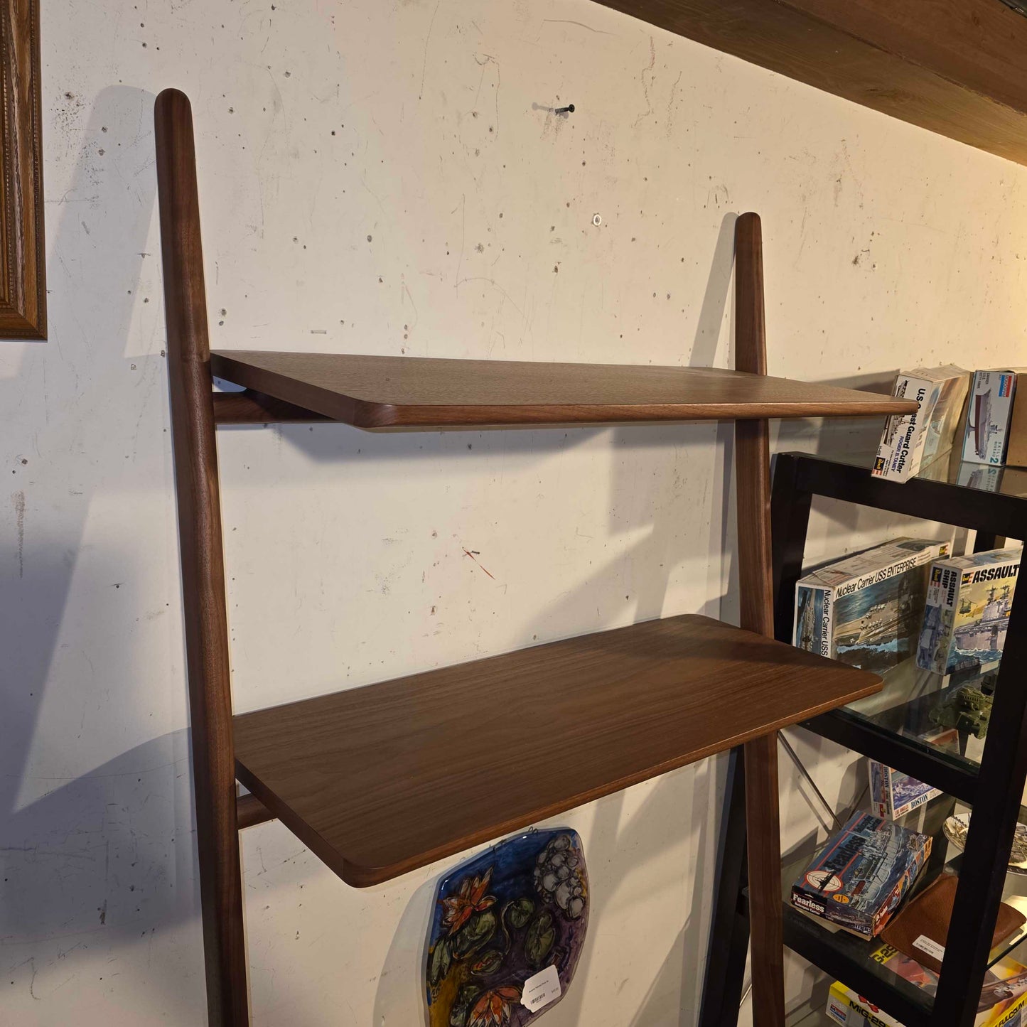DWR Walnut Folk Ladder Desk/Bookshelf