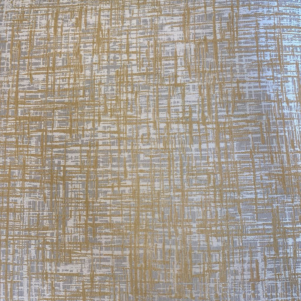 Yellow & Silver Fabric Accent Arm Chair