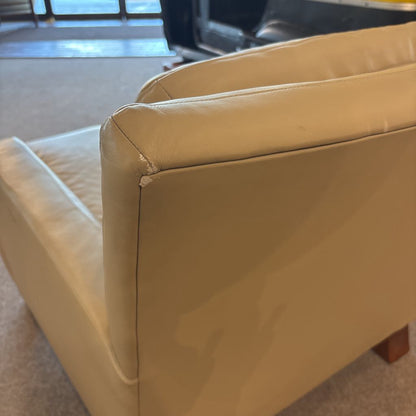 Designer HBF Beige Real Leather Armchair