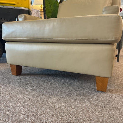 Designer HBF Beige Real Leather Armchair